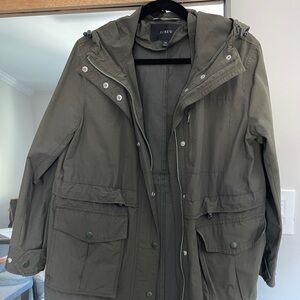 J. Crew Women’s Olive Green Rain Jacket